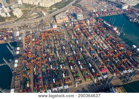 Kwai Tsing, Hong Kong, 12 February 2019:- Kwai Tsing Container Terminals 