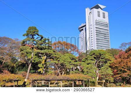 Tokyo, Japan - November 29, 2016: Bunkyo Civic Center Skyscraper In Tokyo. Bunkyo Is One 23 Special 