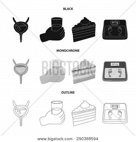 Vector Design Of Diet And Treatment  Icon. Collection Of Diet And Medicine Stock Symbol For Web.
