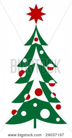 silhouet kerstboom