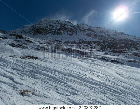 Beautiful Winter Landscape Skitouring In Venedigergruppe
