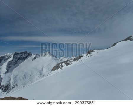 Beautiful Winter Landscape Skitouring In Venedigergruppe