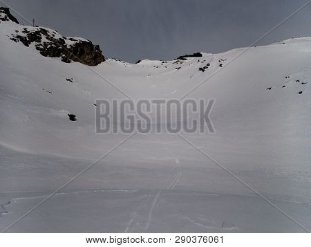 Beautiful Winter Landscape Skitouring In Venedigergruppe