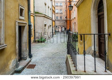Street In Old Town Of Warsaw, Poland