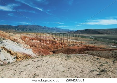 Valley of Mars landscapes in the Altai Mountains, Kyzyl Chin, Siberia, Russia