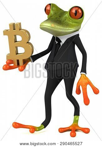 Fun frog - 3D Illustration