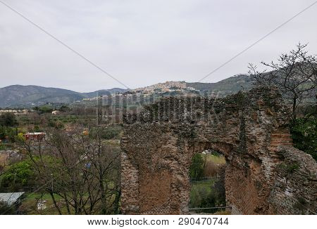 View Of Tivoli The Old Roman Tibur Town , Italy