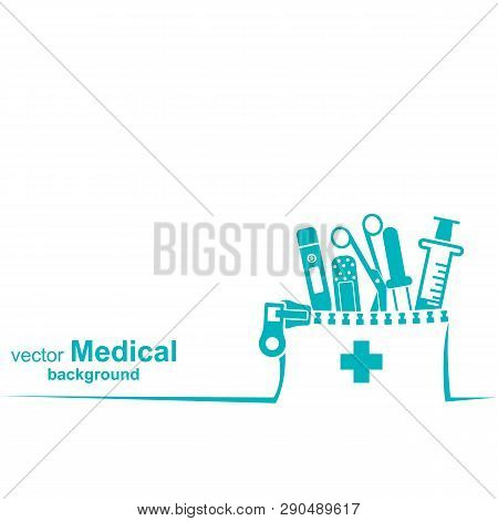 Medical Background. Health Care And Medical Research. Space For Text. Medical Template. Background O
