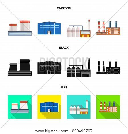 Vector Illustration Of Production And Structure Sign. Collection Of Production And Technology Vector