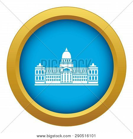 Palace Of Congress In Buenos Aires, Argentina Icon Blue Vector Isolated On White Background For Any 