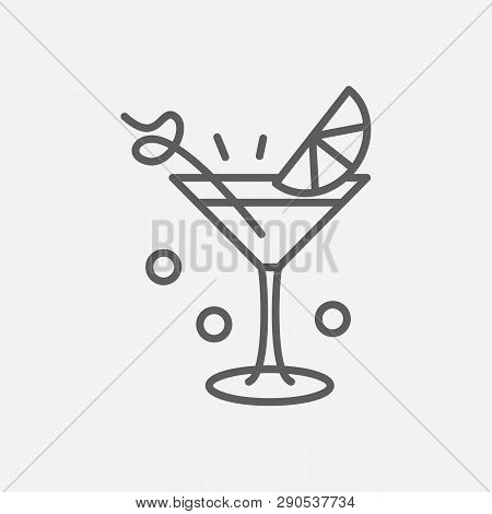 Sidecar Cocktail Icon Line Symbol. Isolated  Illustration Of  Icon Sign Concept For Your Web Site Mo