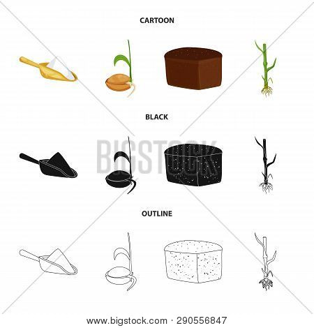 Vector Design Of Agriculture And Farming Icon. Set Of Agriculture And Plant  Vector Icon For Stock.