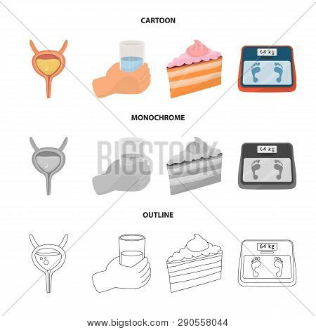 Vector Illustration Of Diet And Treatment  Icon. Collection Of Diet And Medicine Stock Vector Illust