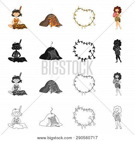 Vector Design Of Evolution  And Prehistory Symbol. Set Of Evolution  And Development  Vector Icon Fo