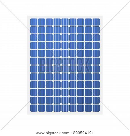 Highly Detailed Solar Panel. Modern Alternative Eco Green Energy. Vector Stock Illustration.
