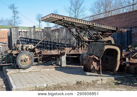 Torun, Kujawskopomorskie / Poland - March, 20, 2019: An Old Dilapidated Car For Transporting Katyush