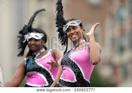 Indianapolis, Indiana, Usa - September 22, 2018: The Circle City Classic Parade, Members Of The Elit