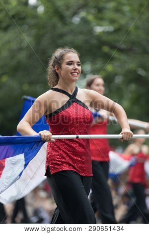 Washington, D.c., Usa - July 4, 2018, The National Independence Day Parade, The Cabot High School Ma