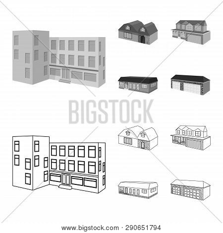 Vector Illustration Of Facade And Housing Icon. Collection Of Facade And Infrastructure Vector Icon 
