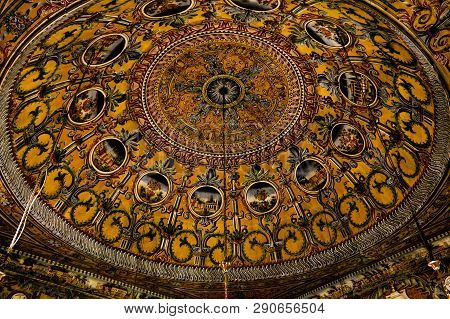 Interior View To Spotted Mosque Alaca Cami Kalkandelen Aka Painted Mosque - 07 May 2017 Tetovo, Nort
