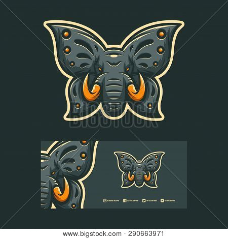 Elephant & Butterfly Logo Design. Good For Any Business/company
