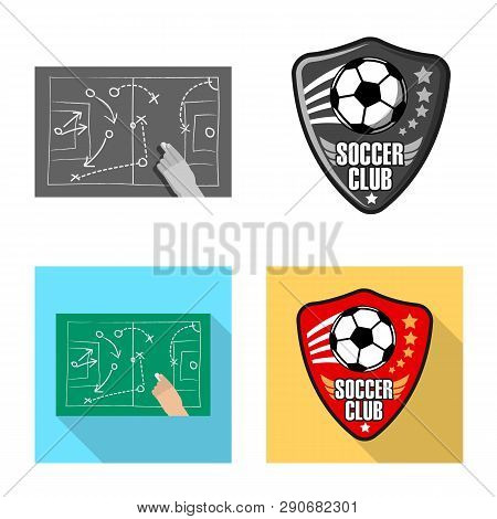 Vector Illustration Of Soccer And Gear Symbol. Set Of Soccer And Tournament Stock Vector Illustratio