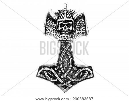 Jewelry Pendant Viking Hammer. Stainless Steel.