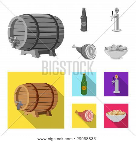 Vector Illustration Of Pub And Bar Symbol. Collection Of Pub And Interior Vector Icon For Stock.