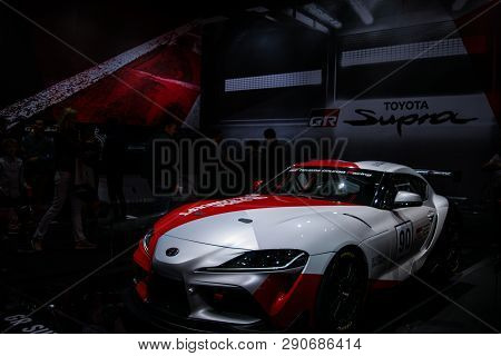 Geneva, Switzerland, March 9, 2019 - International Motor Show, Salon De Auto, Toyota Supra
