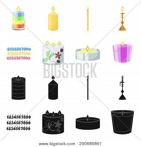 Vector Design Of Relaxation And Flame Icon. Set Of Relaxation And Wax Stock Symbol For Web.
