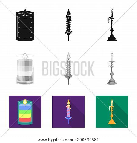 Vector Design Of Relaxation And Flame Logo. Set Of Relaxation And Wax Vector Icon For Stock.
