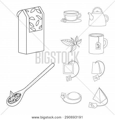 Vector Design Of Food And Natural  Logo. Collection Of Food And Black  Stock Vector Illustration.