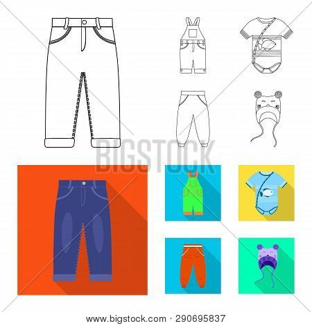 Isolated Object Of Fashion And Garment Icon. Set Of Fashion And Cotton Vector Icon For Stock.