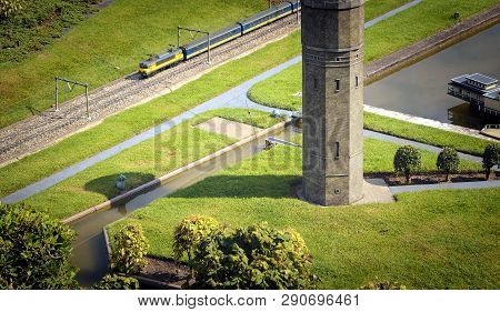 Miniature Train In Rural Landscape