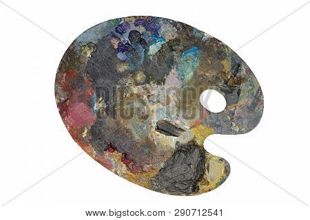 Drawing Art Palette Isolated On White Background