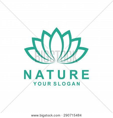 Nature Logo Template, Lotus, Tree, Leaf, Vector