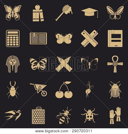 Hexapod Icons Set. Simple Set Of 25 Hexapod Vector Icons For Web For Any Design