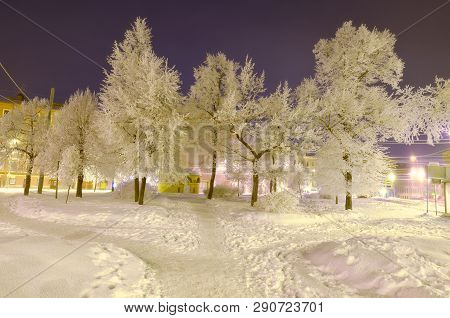 Night City In Winter.