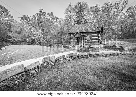 B&w Of Mchargue's Mill At Levi Jackson State Park