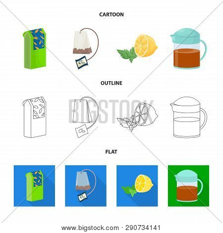 Vector Design Of Healthy And Floral  Icon. Set Of Healthy And Gradient Stock Vector Illustration.