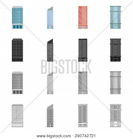 Vector Illustration Of Municipal And Center Icon. Set Of Municipal And Estate   Stock Vector Illustr