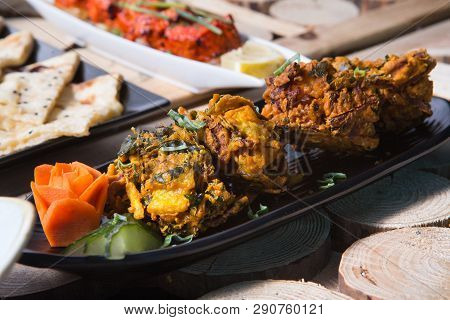 Pakora Indian Typical Spicy Vegan Dish Cuisine