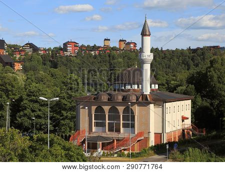 Fittja, Sweden - July 16, 2013: Fittja Mosque In Botkyrka South Of Stockholm.