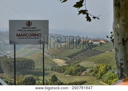 The Landscape Of The Vineyards Of Barbaresco