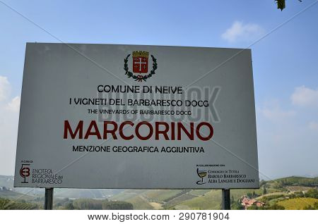 The Landscape Of The Vineyards Of Barbaresco