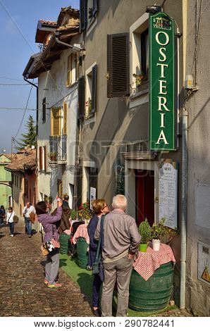 Neive, Piedmont, Italy. October 2018. There Are Several Restaurants
