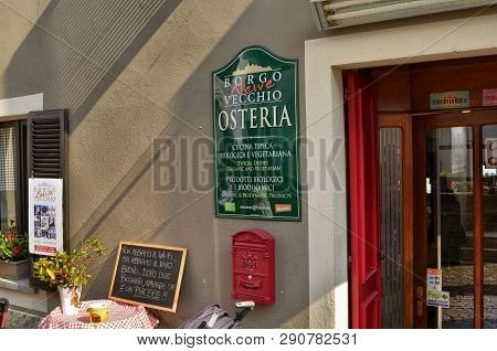 Neive, Piedmont, Italy. October 2018. There Are Several Restaurants