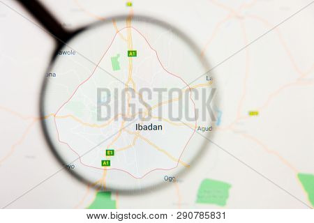 Los Angeles, California, Usa - 15 March 2019: Ibadan, Nigeria City Visualization Illustrative Concep