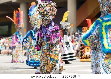 Indianapolis, Indiana, Usa - May 26, 2018, Members Of The Mexican Themed Dancing Group, Ballet Folkl