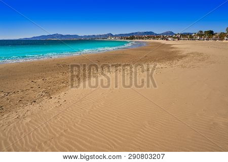Platja Prat d'En Fores beach in Cambrils Tarragona at Costa Dorada of Catalonia